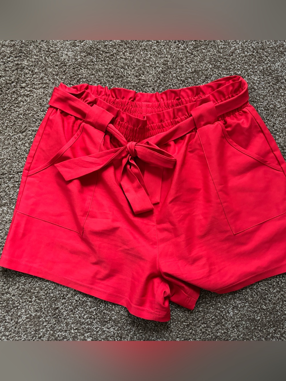 Grace Karin Paper bag Shorts with belt